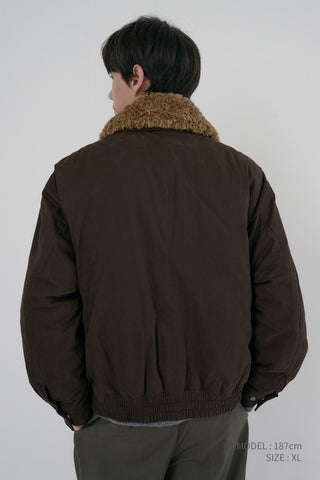 UNISEX FLIGHT PADDED JACKET DARK BROWN