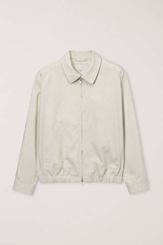 UNISEX COLLARED LIGHT BLOUSON JACKET IVORY