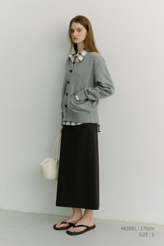 H-LINE MAXI SKIRT BLACK