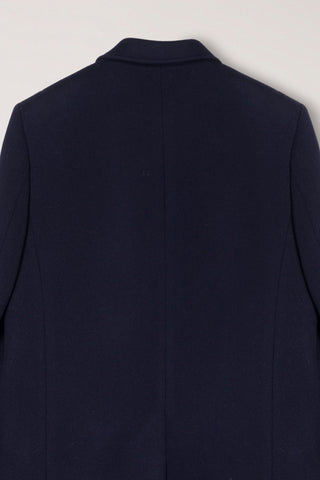 UNISEX 2-WAY 3 BUTTON CASHMERE COAT NAVY