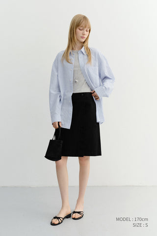 90S MIDI SKIRT BLACK