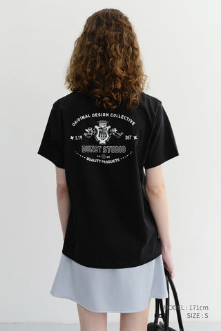 UNISEX CUPID ARCH BACK LOGO T-SHIRT BLACK