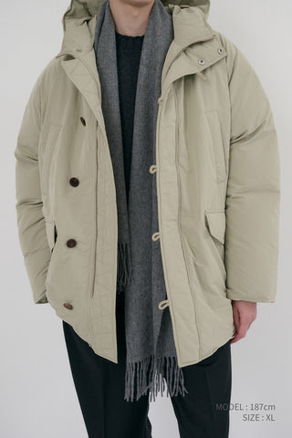 UNISEX GOOSE DOWN PARKA JACKET SOFT KHAKI