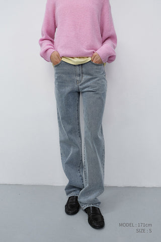 ESSENTIAL STRAIGHT FULL LENGTH JEANS LIGHT BLUE