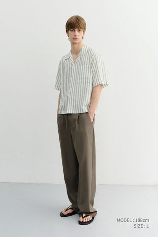 LOUNGE WOOL SLACKS KHAKI